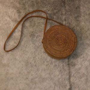 Woven Rattan Canteen Bag